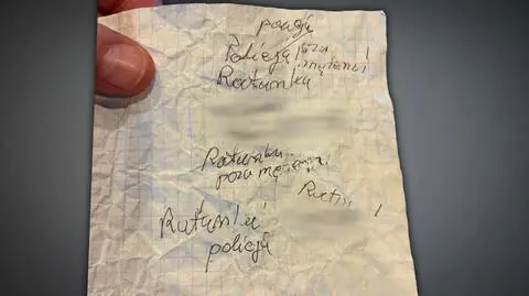 Jedna z kartek napisanych przez Krystynę K.