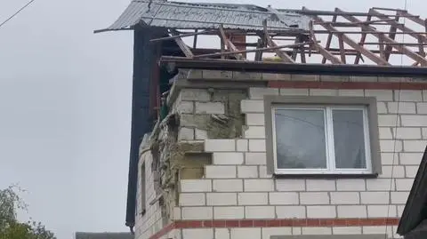 Dom, w który uderzył dron