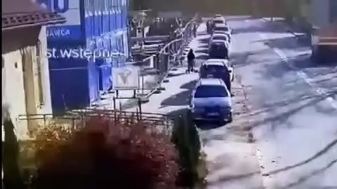 W Wieliczce przewrócił się dźwig