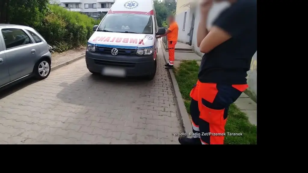 Pacjent uwięziony w ambulansie