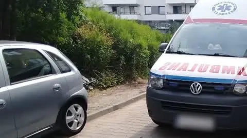 Pacjent uwięziony w ambulansie