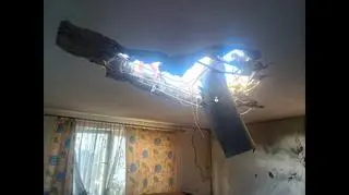Dom, w który uderzył dron