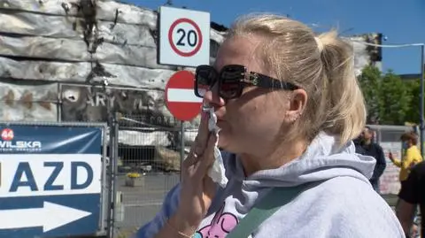 Pożar centrum handlowego na Marywilskiej w Warszawie