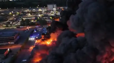 Ogromny pożar na Marywilskiej