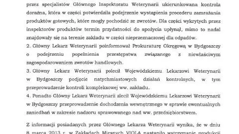 Główny Lekarz Weterynarii o aferze mięsnej