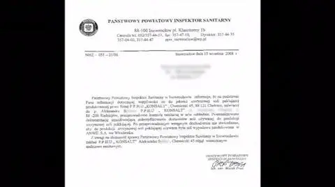 Sanepid wiedział o podejrzeniach