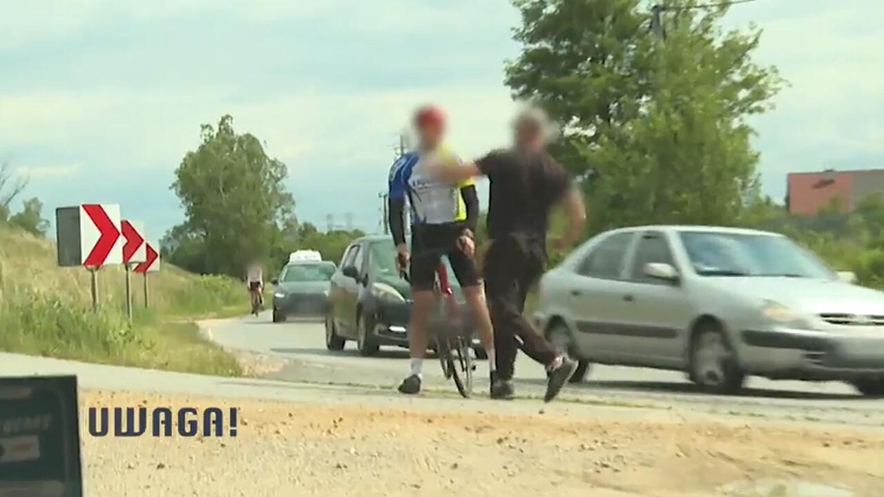 Dziennikarze Uwagi! świadkami agresji drogowej. "Czemu nie jadą ścieżką, tylko się wpier... tutaj?!"
